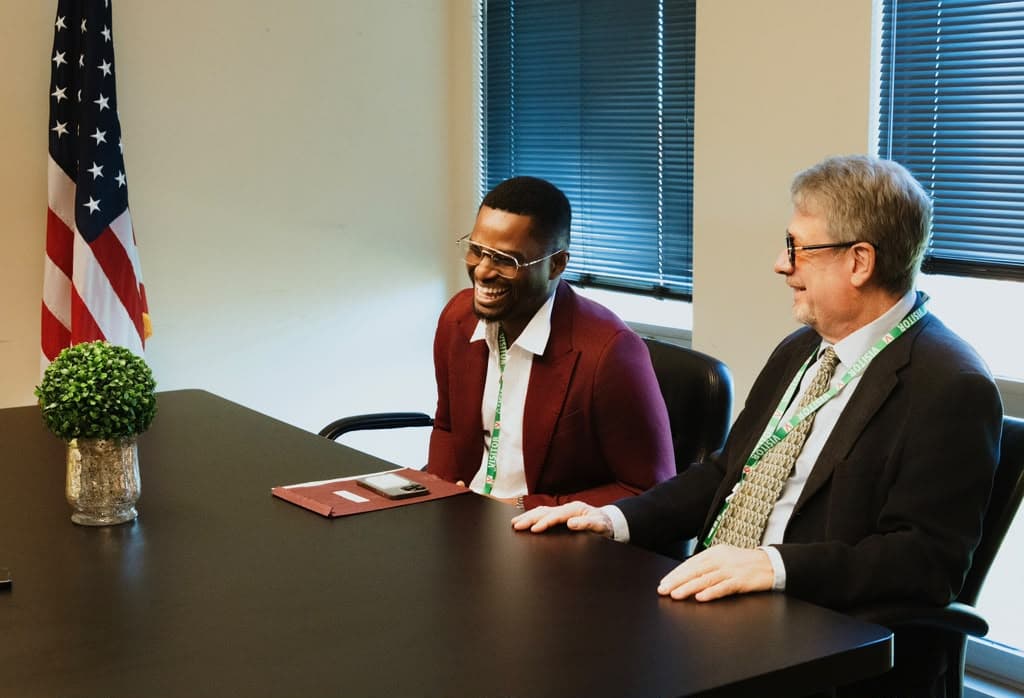 Jehoshua Otuya & Todd Clark visit Ambassador Lateef Kayode Are photo 3